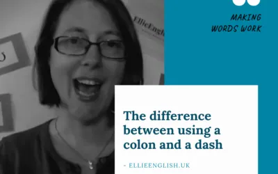 The difference between a colon and a dash.